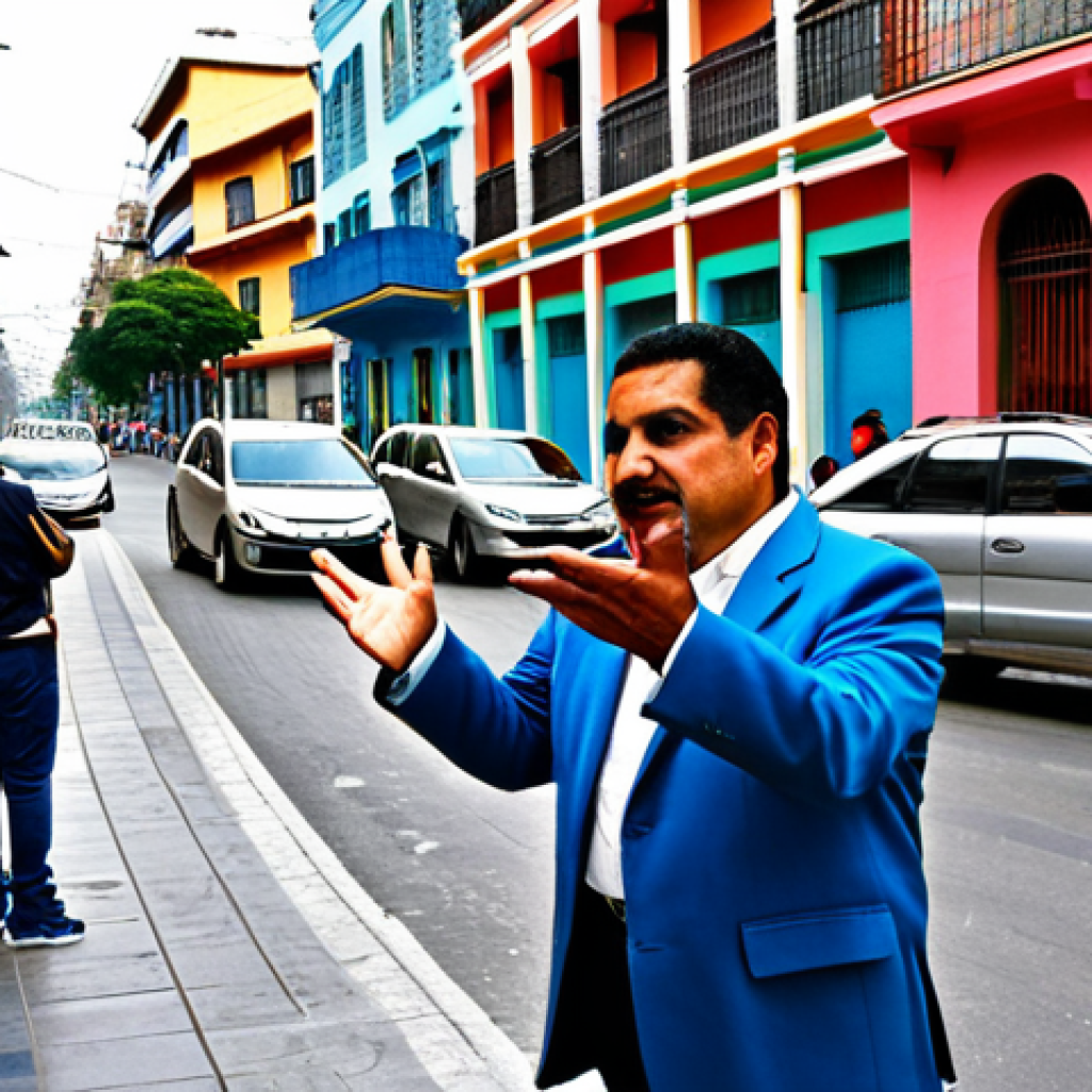 Mexico City Street Scene**

"A vibrant street scene in Mexico City, featuring a professional tour guide in appropriate attire, gesturing towards colorful buildings, fully clothed, modest, safe for work, appropriate content, perfect anatomy, correct proportions, natural pose, well-formed hands, proper finger count, natural body proportions, high quality, professional photography, family-friendly, bright daylight."

**
